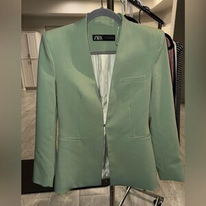 Zara Women's Mint Green Blazer